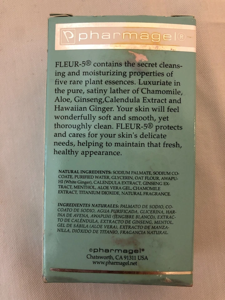 Barra limpiadora hidratante natural Pharmagel Fleur-5 Plus 3,5 oz. Foto 2 de 4