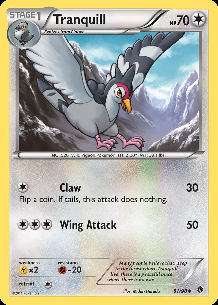 Pokemon Tranquill (81/102) Emerging Powers LP