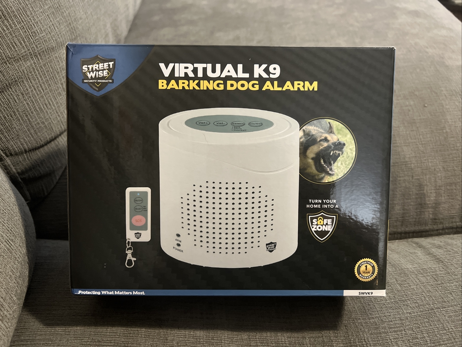 Streetwise Virtual K9 Barking Dog Alarm w/Remote 3 Sounds (Dog