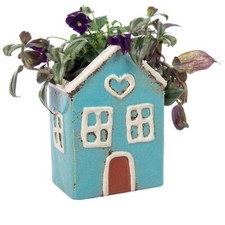 AQUA HEART HOUSE PLANTER - GREAT HOME AND GIFT IDEA