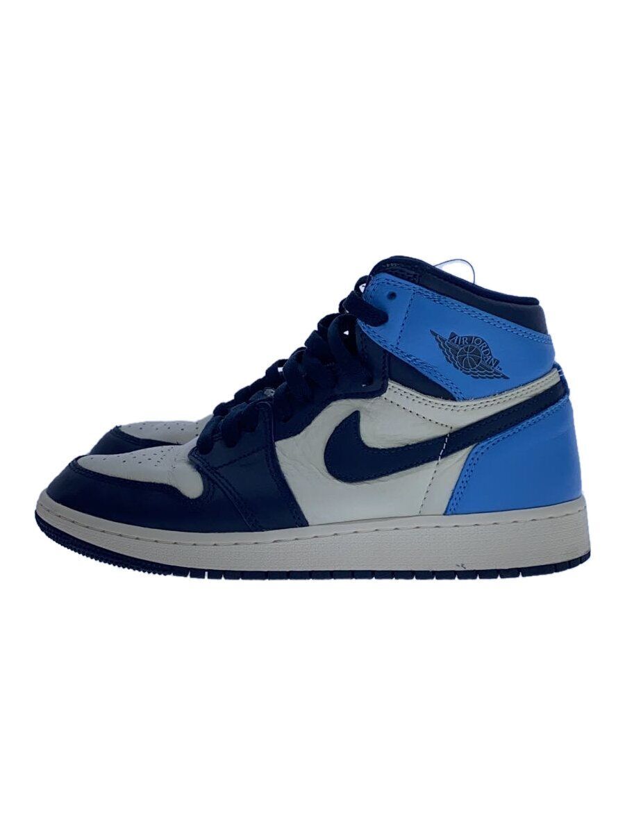 Nike High Top Sneakers AIR JORDAN 1 RETRO OG GS WHITE 24cm Blue 