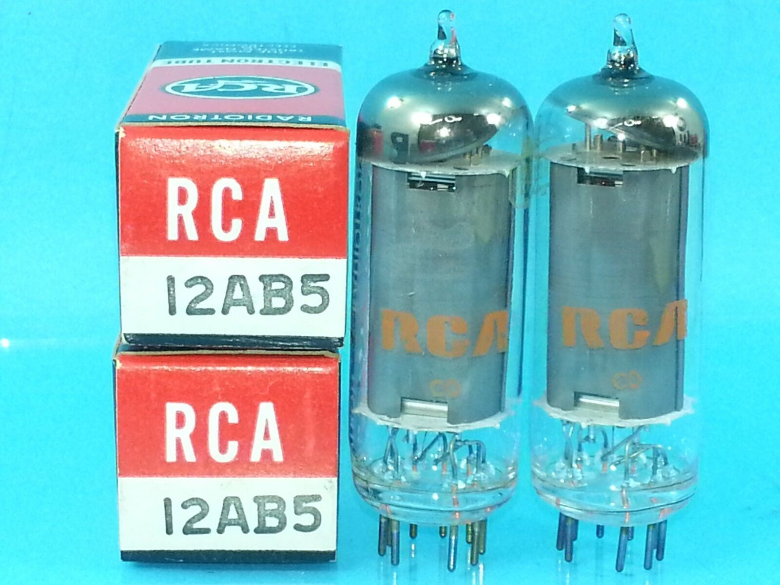 RCA 12AB5  TUBE MATCH PAIR 1969 !! NOS NIB ORIGINAL GUITAR AMP CRUNCH TONE