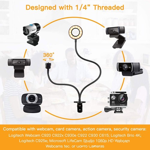 Leuchtenclip Füllen Reisen Büro Selfie-LED-Fülllicht Selfie-Ringlampe - Zdjęcie 5 z 12