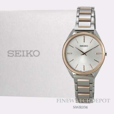 Seiko Two Tone Watch Silver and Rose Gold Seiko Diamonds Collection Two Tone 27mm Solar Watch – Smyth  main image 3