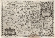 Saarland Lothringen Original Kupferstich Landkarte Montecalerio 1712