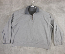 IZOD Pullover Men's Size Large Long Sleeve 1/4 Zip Gray Sweatshirt Casual