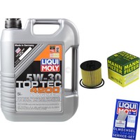Mann Inspektionspaket 5L Liqui Moly Top Tec 5W-30 FüR VW Golf V 1.4 TSI 1.6 FSI