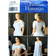 Simplicity 7215 Sewing Pattern Corset/Chemise Civil War Costume Sz6-12 B30.5-34"
