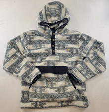 Carhartt Quarter Snap Fleece Gray Pullover Hoodie Kids L 12 
