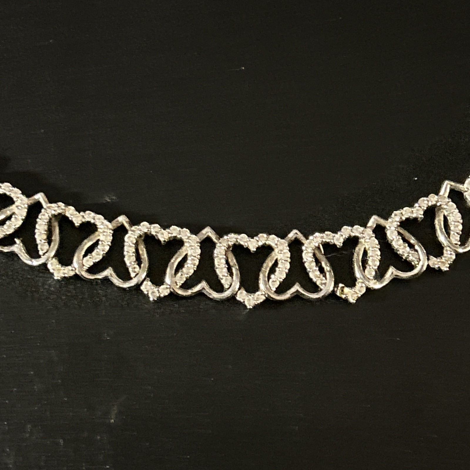 Unique Sterling silver 925 interlocking heart bra… - image 3