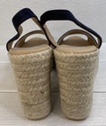 Manebi Platform Espadrilles Women's US9 EU39 Navy Blue Suede Slingback Wedges — photo 2