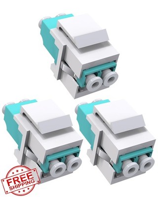 VANDESAIL 3PCS LC to LC Coupler Duplex Multimode Adapter