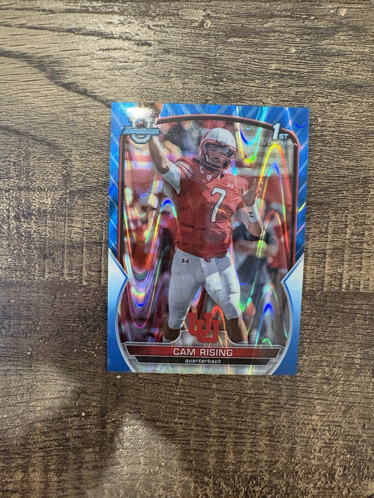 2022 Bowman Chrome University Cam Rising #76 1st Chrome Blue Refractor /199!
