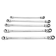 Mountain Rm6 5 Piece Metric Reversible Spline Ratcheting Wrench Set Extra Long