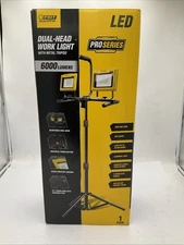 New FEIT Electric Pro Series 6000 lumens LED Dual Power Tripod WORK LIGHT