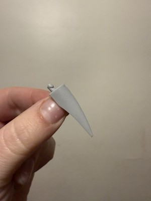 LEGO Bionicle Parts: Flexible Rubber Claw Horn Barb Tooth, #11089, Grey- 1 Pc