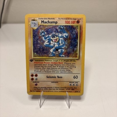 WotC Machamp 8/102 Base Set 1st Ed Holo Rare Deck Exclusive