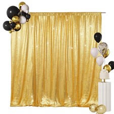 Gold Sequin Backdrop Curtain, 6FT x 6FT, Thick Background, Wedding, Party Decor