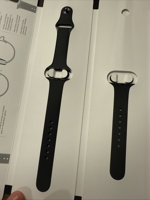 Apple Watch Sport Band 40mm (38/41) Genuine OEM Black 2nd Gen S/M/L Open Box