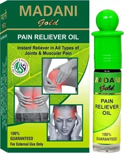 Madani Gold Pain Reliver Oil Roll on Cold Blocked Nose Muscle Pain Reliver 25ml
