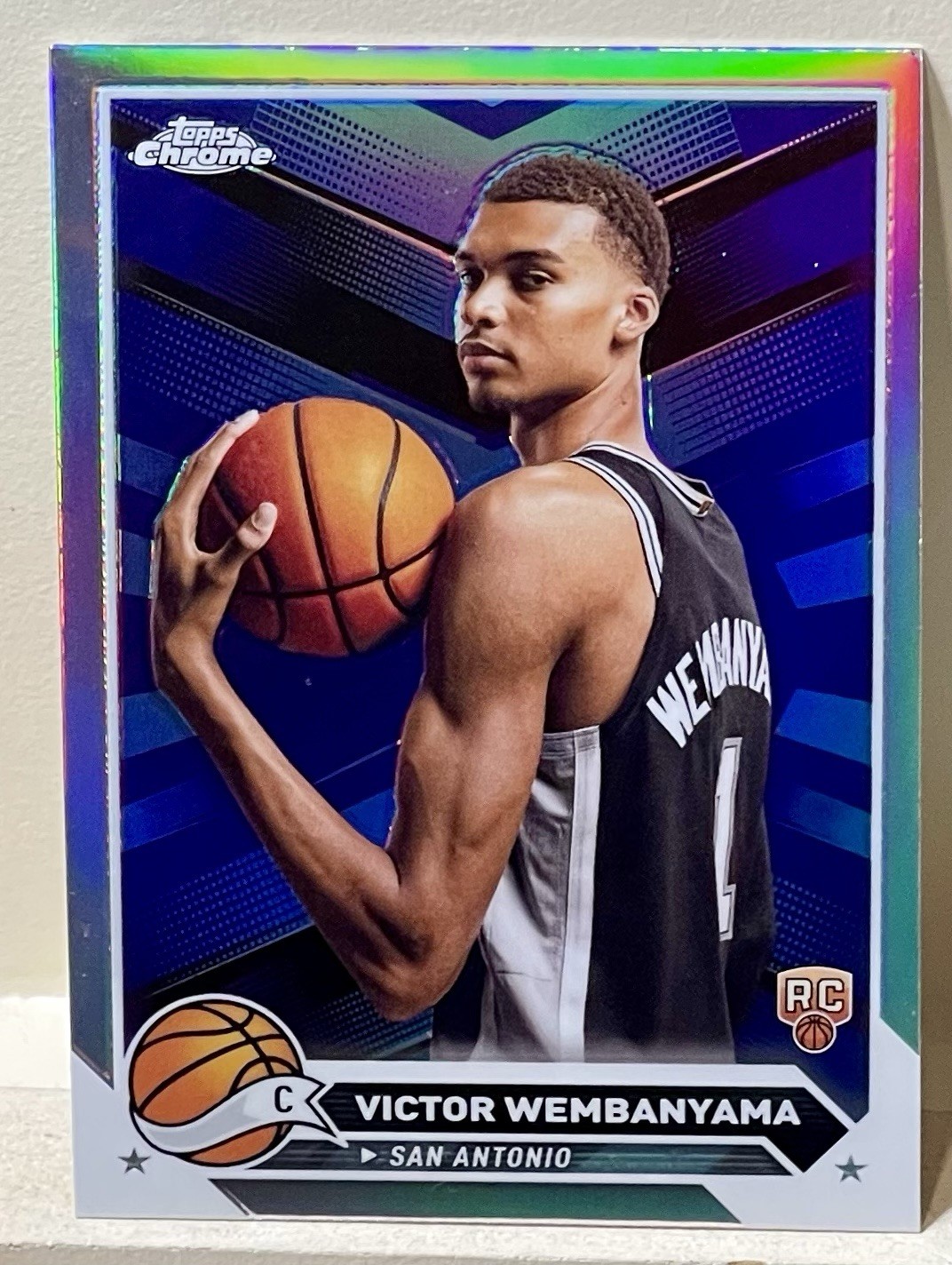 2023-24 Topps Chrome Victor Wembanyama RC Refractor Rookie #1 Spurs