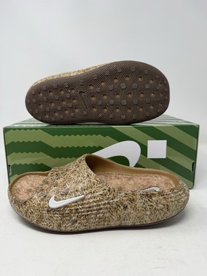 Nike ReactX Rejuven8 .SWOOSH Touch Grass Wheat Slides IR0860-700 Men's Size 8