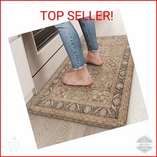 KIMODE Anti Fatigue Kitchen Mat 17.3"x29", Vintage Kitchen Floor Mats Non Slip,