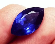 16 Ct Natural Marquise Cut Blue Sapphire Loose Flawless AGL Certified Gemstone