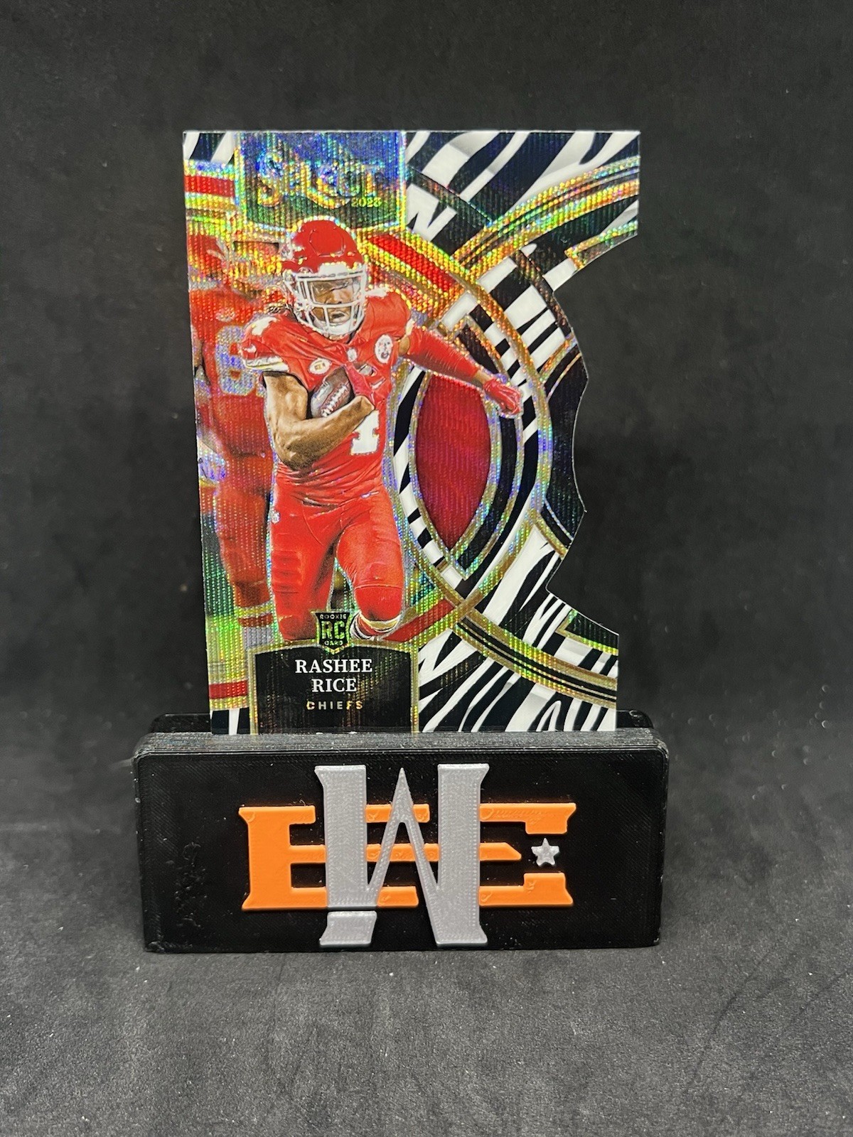Rashee Rice 2023 Select #132 Premier Level Zebra Die-Cut /(SSP) Rookie Chiefs