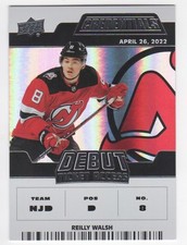 2022-23 Reilly Walsh Upper Deck Credentials Debut Ticket Access Rookie /999 #143