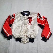 Vintage Chalk Line Kids Chicago Bulls Michael Jordan Satin Bomber Jacket 10/12