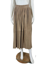 RALPH LAUREN Purple Label SUEDE LEATHER Midi Skirt NWT Vintage 6 - NTSF