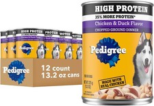 12 Pack 132 oz Wet Dog Food Chopped Chicken Duck 0.37 per gallon