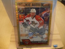 2016-17 OPC Platinum Rookie Auto Seismic Gold Michael Matheson