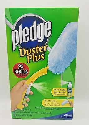 Pledge Duster Plus & Multi-Surface Duster-1 handle 1 spray 2 dusters NEW