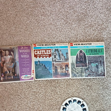 VINTAGE GAF View Master World Travel Lot 3 Packets 11 Loose Reels Castles Europe