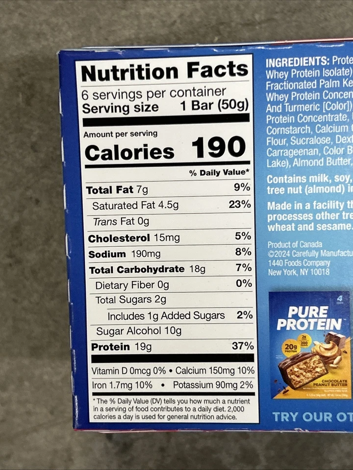 2 Cajas Sunday Cone Barritas Proteicas Puras, Alto en Proteínas, Snacks Nutritivos Foto 3 de 4