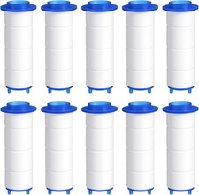10Pcs Ion Shower Drops Head Filter, 2.36  0.95 inches Showerhead Filter, PP Co