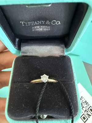 Tiffany & Co. Ring 18K Gold   0,21ct Diamant Gr. 51   Original mit Zertifikat