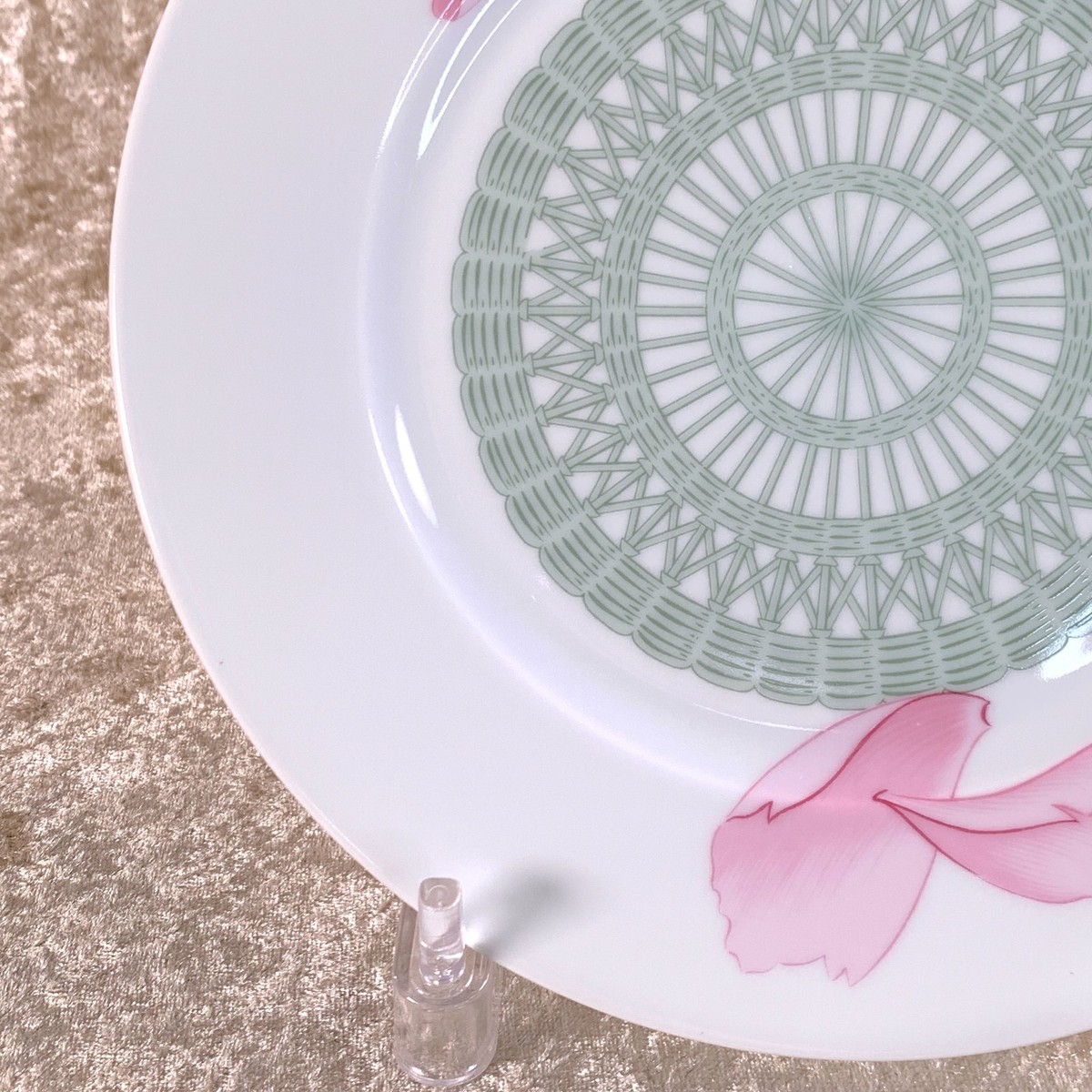 Vintage Hermes Paris Salad Plate 19cm LES PIVOINES Porcelain