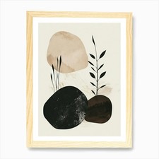 Malm Stone Park Bauhaus Minimalistisch Gerahmtes Wandbild Poster Leinwanddruck Bild