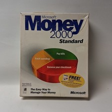 Microsoft Money Standard 2000 - Vintage - Big Box - Made in USA - Win 95/98 