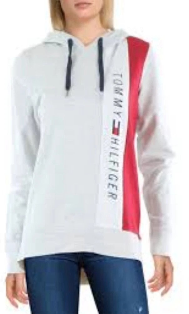 NWOT Tommy Hilfiger Women's Logo Comfy Soft Gray Hoodie
