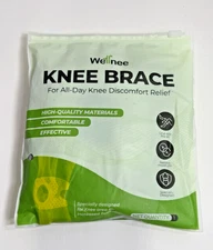 Wellnee Unisex Adults Silicone Padding Knee Support Brace AC Gray One Size