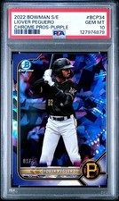 2022 Bowman Sapphire #BCP-34 Liover Peguero Chrome Prospects Purple /25 PSA 10