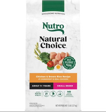 Nutro Natural Choice Adult Small Breed Dry Dog Food,Chicken And Brown Rice,5 Lbs