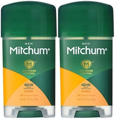 Mitchum Men's Antiperspirant Deodorant Clear Gel Pack Of 2 2.25 Ounce