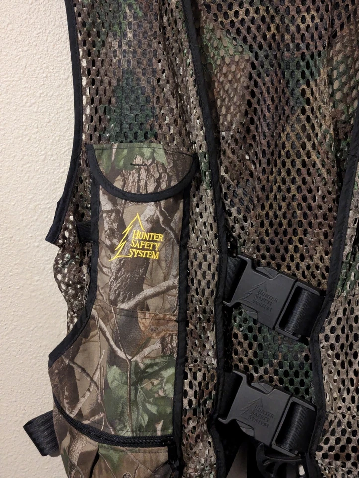 REALTREE Camo Pro-Series HSS6 Hunter Safety System Harness w Straps Men's L/XL - Image 3 of 4