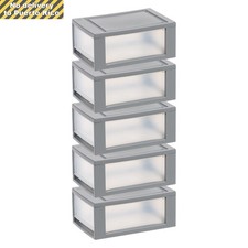 5Pk Under Bed Storage Bins 6Qt Small Plastic Drawers Stackable Modular