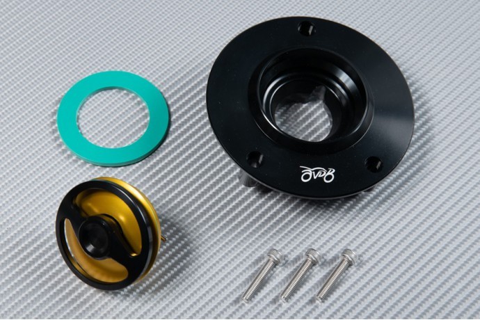 Bouchon de carburant rapide en aluminium doré pour Suzuki SV 1000 finition CNC